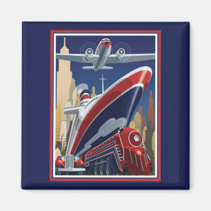 Vintage Travel Poster Magnet