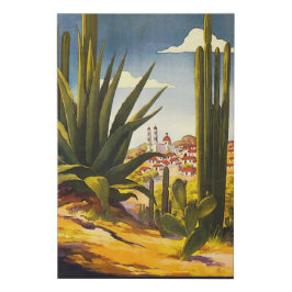 Vintage Travel Poster Mexico Künstlicher Leinwanddruck