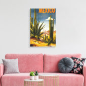 Vintage Travel Poster Mexico Leinwanddruck (Insitu (Wohnzimmer))