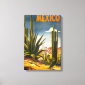 Vintage Travel Poster Mexico Leinwanddruck (Vorderseite)