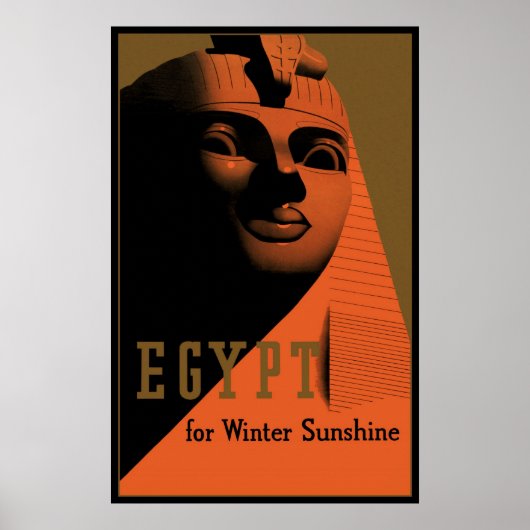 Vintage Travel Poster mit Sphinx, Ägypten, Afrika (Vorne)
