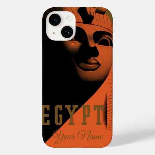 Vintage Travel Poster mit Sphinx, Ägypten, Afrika Case-Mate iPhone Hülle (Rückseite)