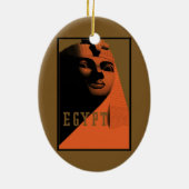 Vintage Travel Poster mit Sphinx, Ägypten, Afrika Keramik Ornament (Hinten)