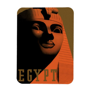 Vintage Travel Poster mit Sphinx, Ägypten, Afrika Magnet