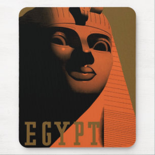 Vintage Travel Poster mit Sphinx, Ägypten, Afrika Mousepad