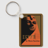 Vintage Travel Poster mit Sphinx, Ägypten, Afrika Schlüsselanhänger (Vorderseite)