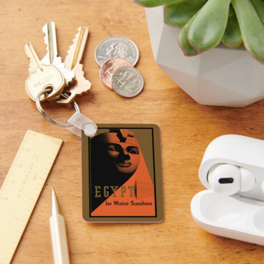 Vintage Travel Poster mit Sphinx, Ägypten, Afrika Schlüsselanhänger (Schreibtisch)