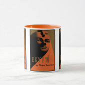 Vintage Travel Poster mit Sphinx, Ägypten, Afrika Tasse (Zentrum)