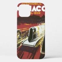 Vintage Travel Poster, Monaco Grand Prix Auto Race