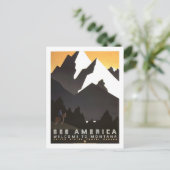 Vintage Travel Poster, Montana Postkarte (Stehend Vorderseite)