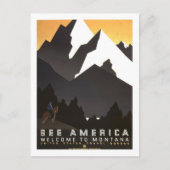 Vintage Travel Poster, Montana Postkarte (Vorderseite)