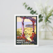 Vintage Travel Poster, Monte Carlo Postkarte (Stehend Vorderseite)
