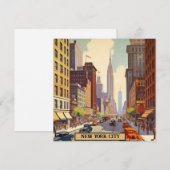 Vintage Travel Poster New York (Vorne/Hinten)