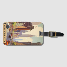 Vintage Travel Poster New York Gepäckanhänger