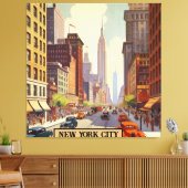 Vintage Travel Poster New York Leinwanddruck (Insitu (Wohnzimmer))