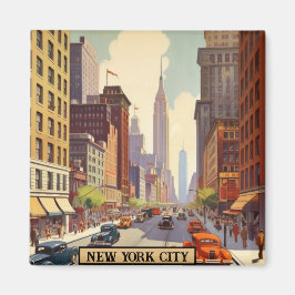 Vintage Travel Poster New York Magnet