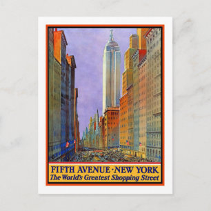 Vintage Travel Poster, New York Postkarte