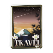 Vintage Travel Poster Night Mountain Edition Magnet (Vertikal)