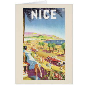 Vintage Travel Poster, Nizza, Côte d'Azur