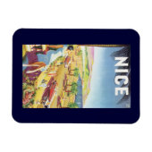 Vintage Travel Poster, Nizza, Côte d'Azur Magnet (Horizontal)
