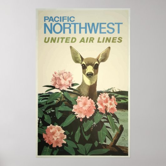 Vintage Travel Poster - North West Vereinigte Staa (Vorne)