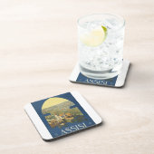 Vintage Travel Poster of Assisi, Italien Getränkeuntersetzer (Rechte Seite)