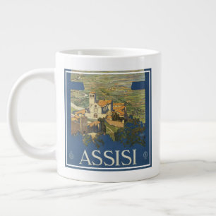 Vintage Travel Poster of Assisi, Italien Jumbo-Tasse