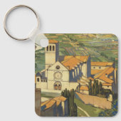 Vintage Travel Poster of Assisi, Italien Schlüsselanhänger (Vorderseite)