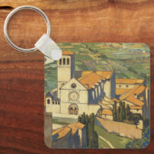 Vintage Travel Poster of Assisi, Italien Schlüsselanhänger (Vorderseite)