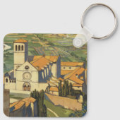 Vintage Travel Poster of Assisi, Italien Schlüsselanhänger (Rückseite)