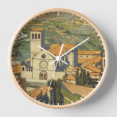 Vintage Travel Poster of Assisi, Italien Uhr (Vorderseite)