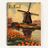 Vintage Travel Poster of Holland, benutzerdefinier Notizblock (Vorderseite)