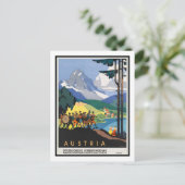Vintage Travel Poster, Österreich Postkarte (Stehend Vorderseite)