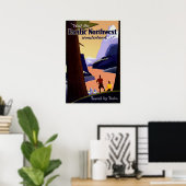 Vintage Travel Poster Pacific Northwest (Heimbüro)