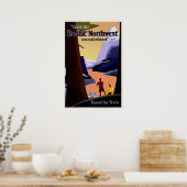 Vintage Travel Poster Pacific Northwest (Küche)