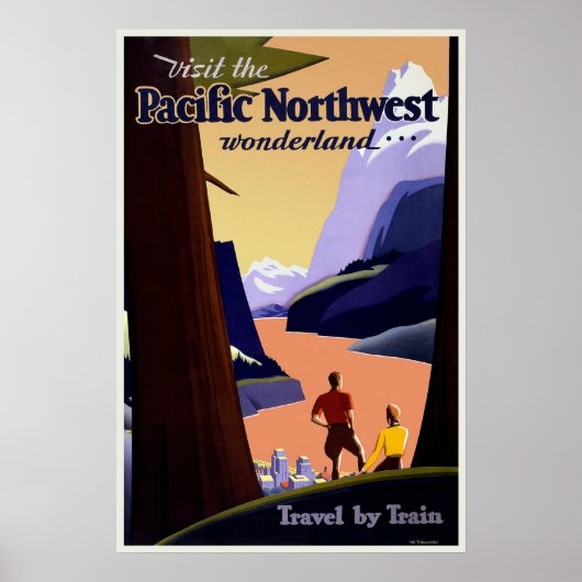 Vintage Travel Poster Pacific Northwest (Vorne)
