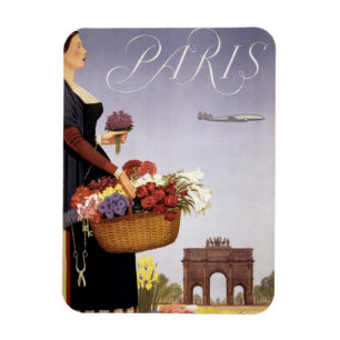 Vintage Travel Poster, Paris Via Constellation Magnet