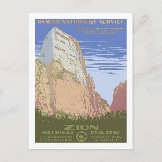 Vintage Travel Poster Postkarte (Vorderseite)