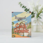 Vintage Travel Poster Postkarte (Stehend Vorderseite)