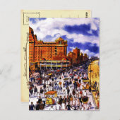 Vintage Travel Poster Postkarte (Vorne/Hinten)