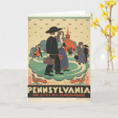 Vintage Travel Poster Promoting Pennsylvania Karte (Gelbe Blume)