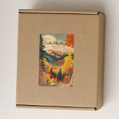 Vintage Travel Poster Rocky Mountain, individuell  Rechteckiger Aufkleber
