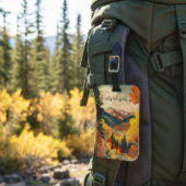 Vintage Travel Poster Rocky Mountains Gepäckanhänger