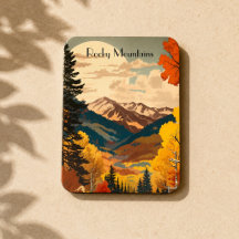 Vintage Travel Poster Rocky Mountains