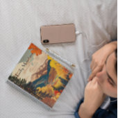 Vintage Travel Poster Rocky Mountains Notizblock