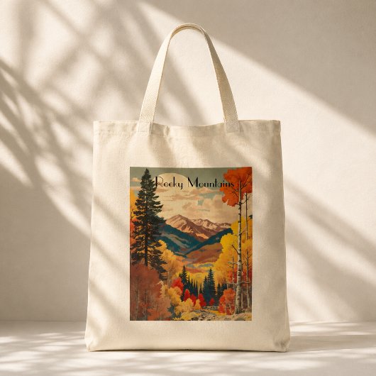 Vintage Travel Poster Rocky Mountains Tragetasche