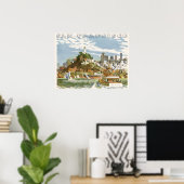 Vintage Travel Poster San Francisco Bay Fährschiff (Heimbüro)