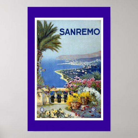 Vintage Travel Poster Sanreno (Vorne)