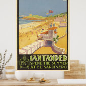 Vintage Travel Poster - Spanien Santander (Küche)