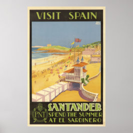 Vintage Travel Poster - Spanien Santander